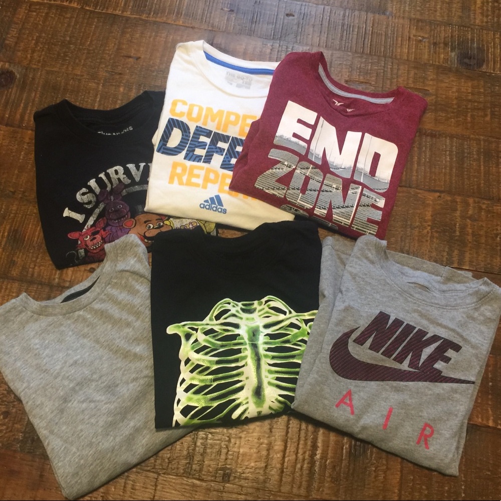 Lot of 6 boy’s shirts size SMALL 6/7